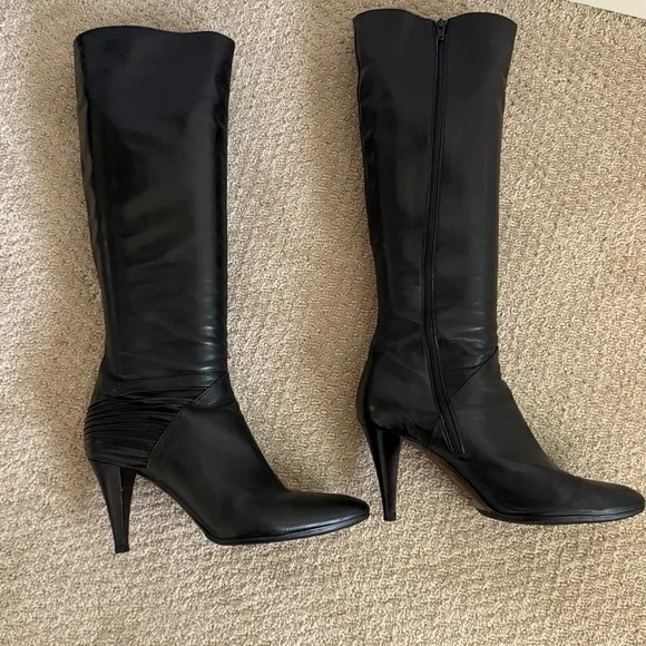 Cole Haan Black Heeled Boots - Picture 6 of 10